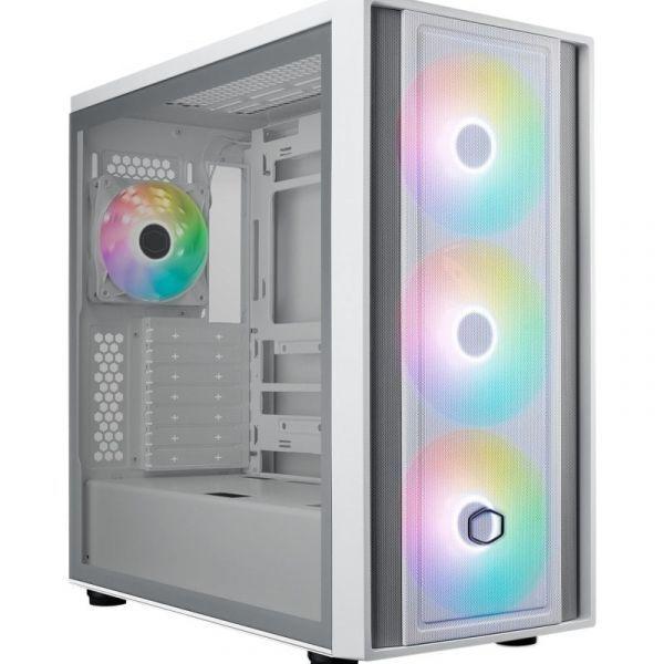 Caixa de Computador Gaming COOLER MASTER MasterBox 600 (ATX, E-ATX, ITX, Micro ATX - PC - Plástico, aço, vidro temperado - Branco) — miniatura 2
