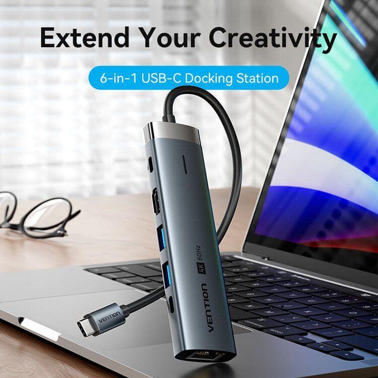 Dock USB-C VENTION TGNHB (0,15 m - Cinzento), miniatura 2