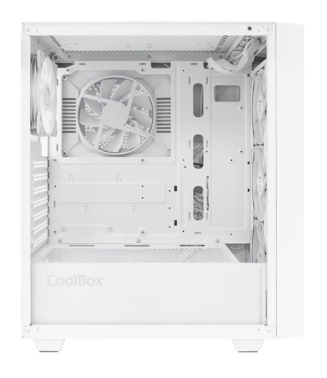 Caixa Gaming COOLBOX GA300 GridLine (ATX, ITX, Mini-ITX - Torre - ARGB - Branco) — miniatura 3