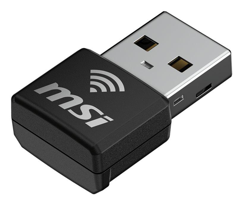 Adaptador USB Wi-Fi MSI GUAX18N (Wi-Fi 6 - 1201 Mbit/s - Dual-band - Preto), miniatura 2