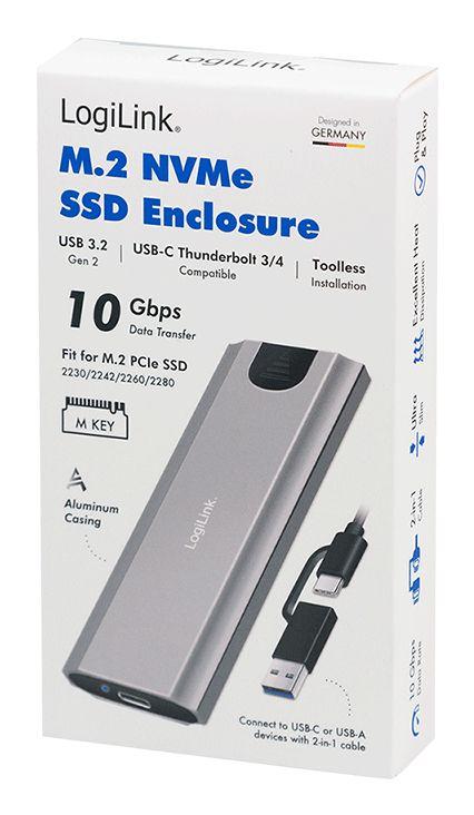Caixa Externa para SSD LOGILINK UA0439 (10 TB - M.2 - M.2, PCI Express - Cinzento) — miniatura 2