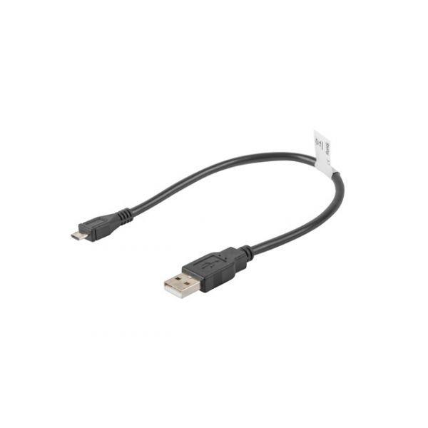 Cabo USB LANBERG CA-USBM-10CC-0003-BK (0,3 m - USB-A macho - Micro-USB B macho - Preto), miniatura 2