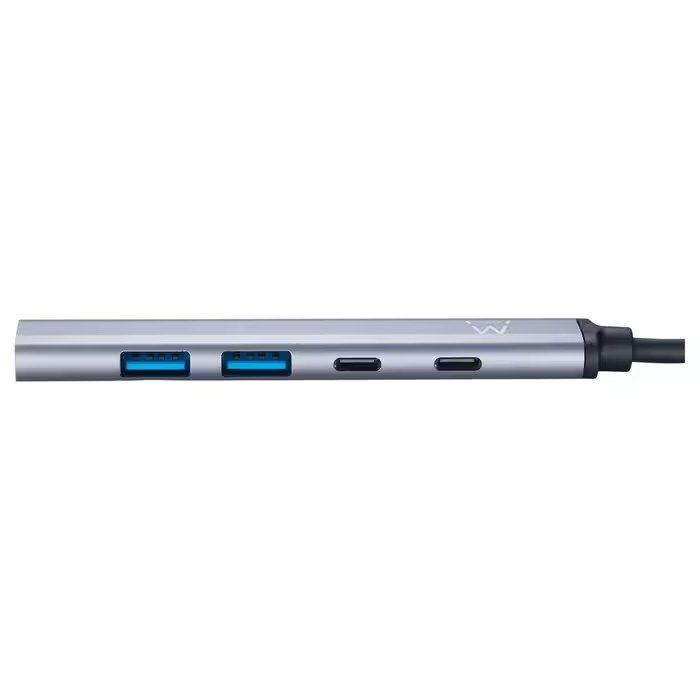 Hub USB-C EWENT EW1149 (0,15 m - USB 3.2 Gen 1 Type-C - USB 2.0, USB 3.2 Gen 1 Type-A - Cinzento) — miniatura 3
