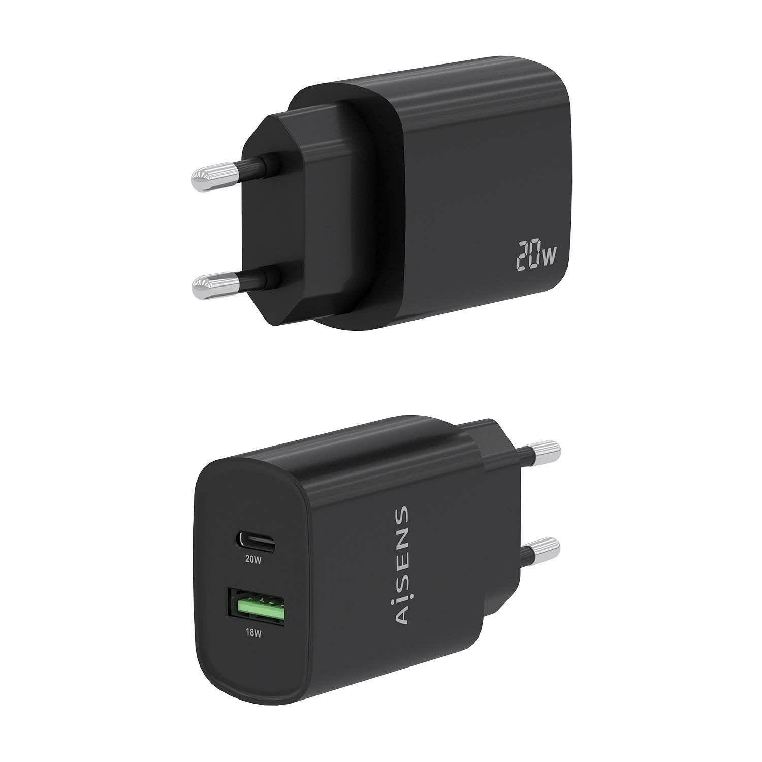 Carregador de Parede AISENS A110-0755 (20 W - Preto), miniatura 3