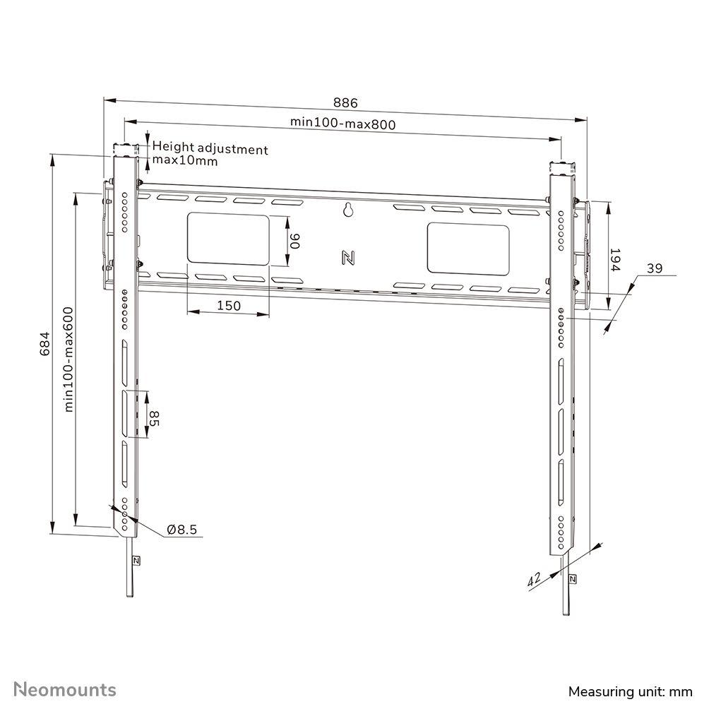 Suporte de Parede TV NEOMOUNTS WL30-750BL18 (43-98" - 125 kg - Preto), miniatura 19