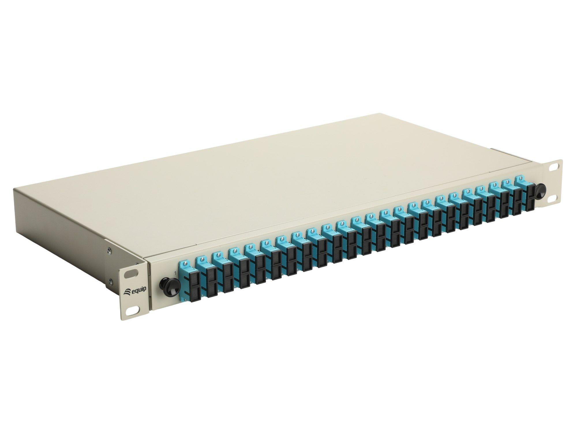 Painel de Fibra Ótica EQUIP 337313 (24 Portas SC Duplex OM3 - Cinzento)