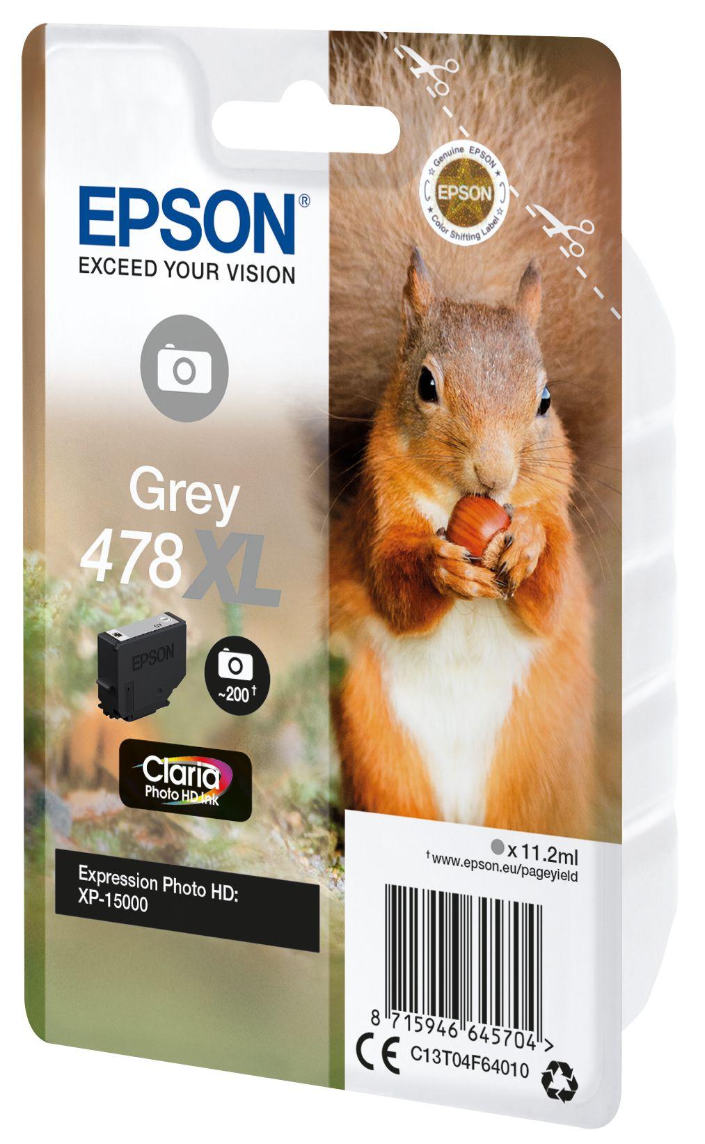 Tinteiro EPSON 478XL Claria Photo HD (200 páginas - Cinzento), miniatura 2