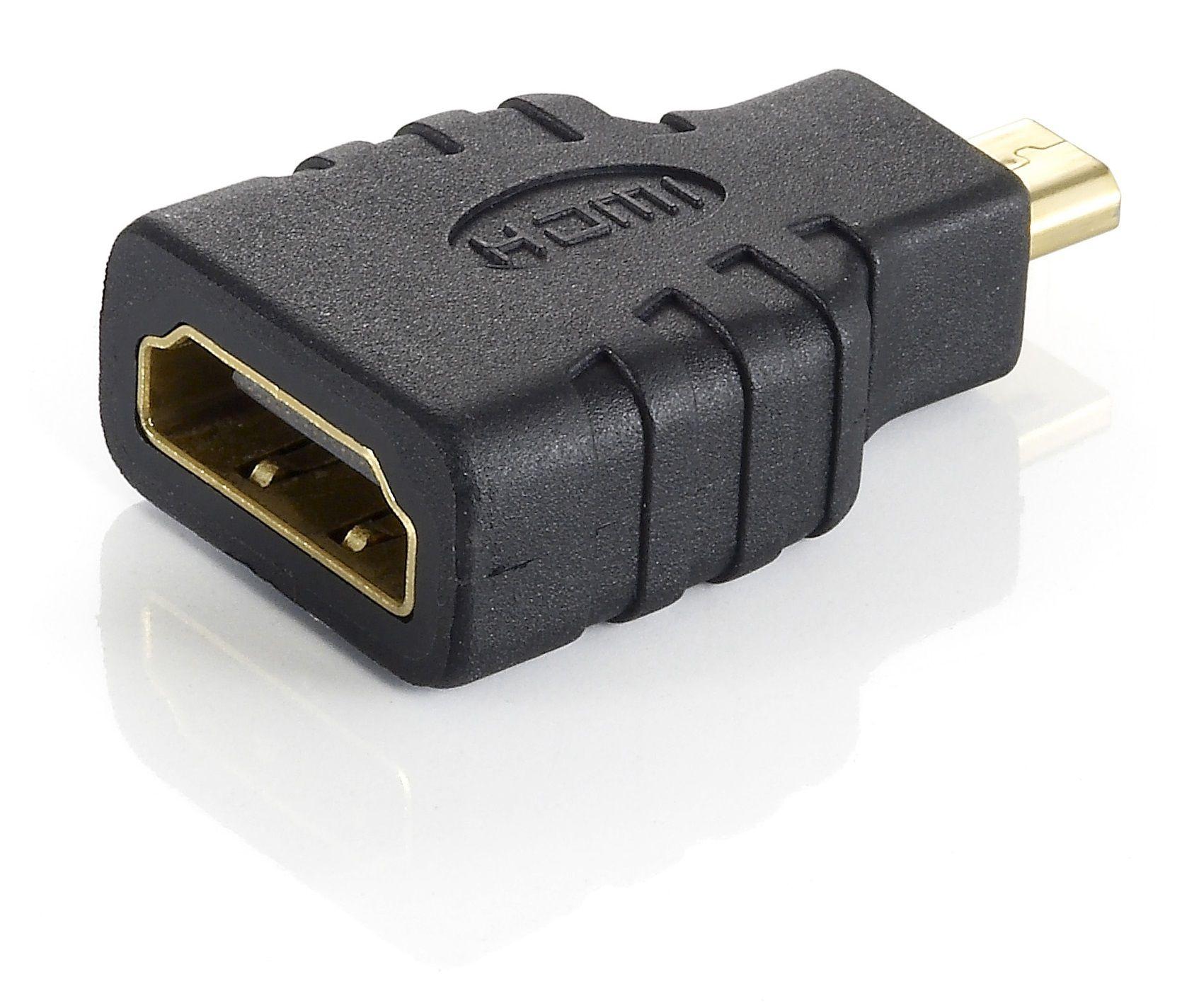 Adaptador Micro HDMI para HDMI EQUIP 118915 (microHDMI - Preto)