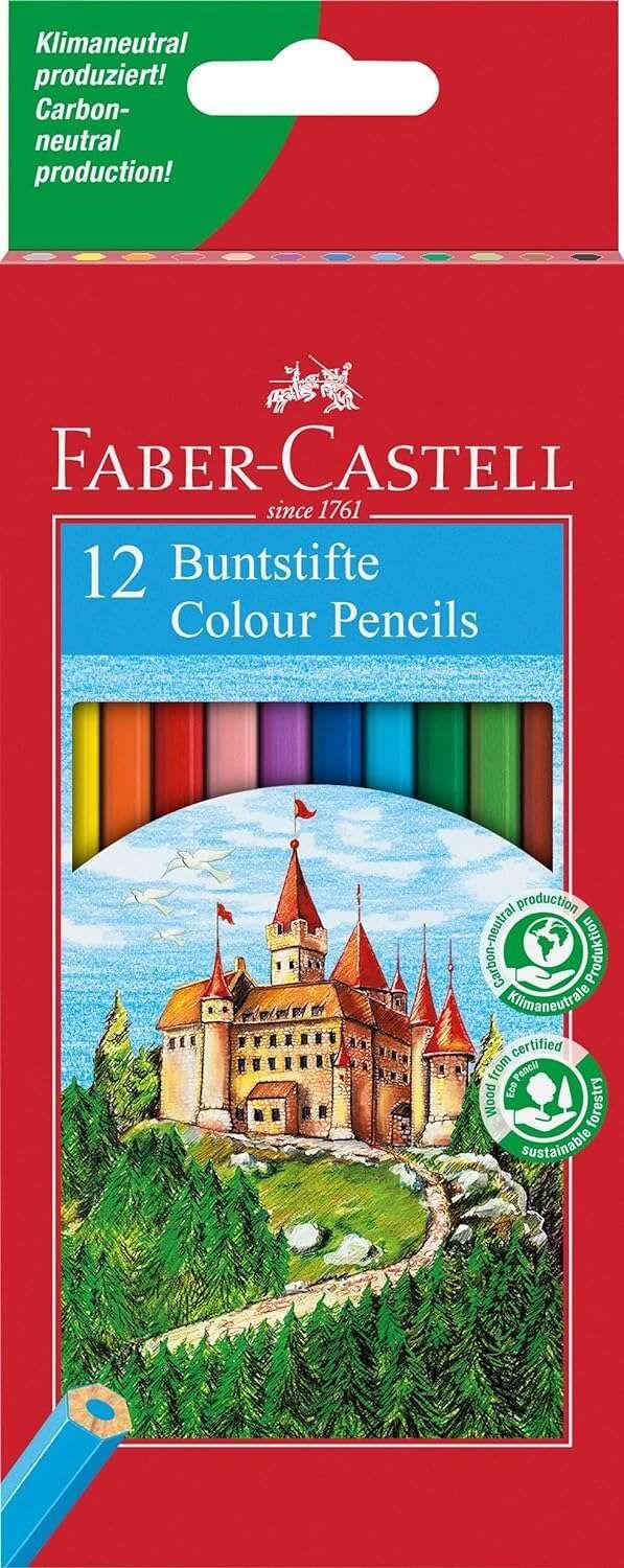 Lápis de Cor FABER-CASTELL Ecolápis 120112 (Madeira - 12 Cores Sortidas)