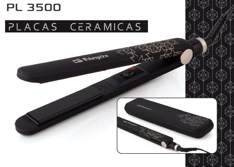 Alisador de Cabelo ORBEGOZO PL3500 (Cerâmica - 90 x 25 mm - Preto), miniatura 2