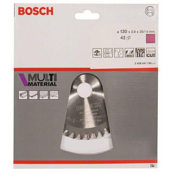 Lâmina de Serra Circular BOSCH Multi Material 2608641195 (Aço SK5 endurecido - Prateado), miniatura 2