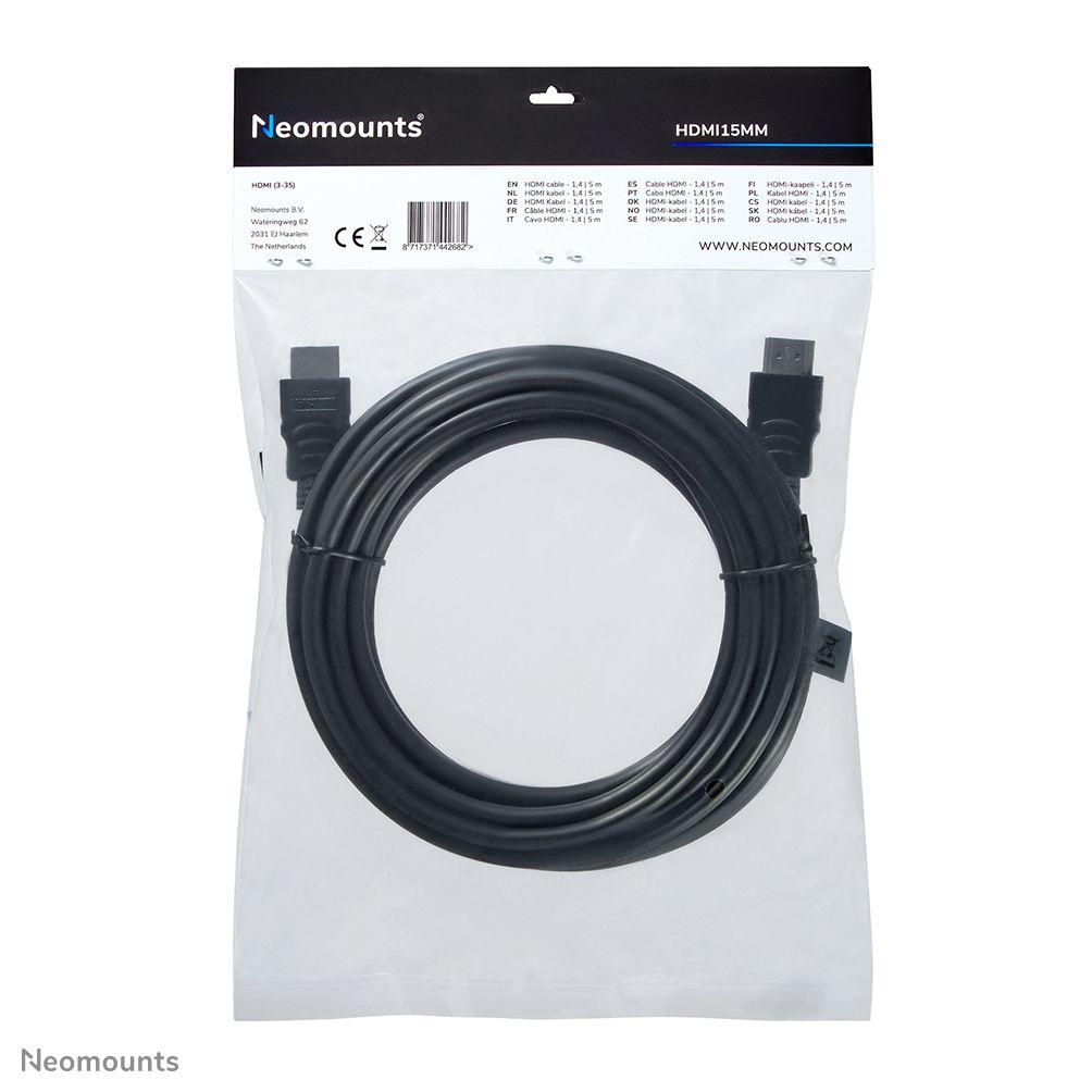 Cabo HDMI NEWSTAR HDMI15MM (5 m - HDMI Type A - Preto), miniatura 3