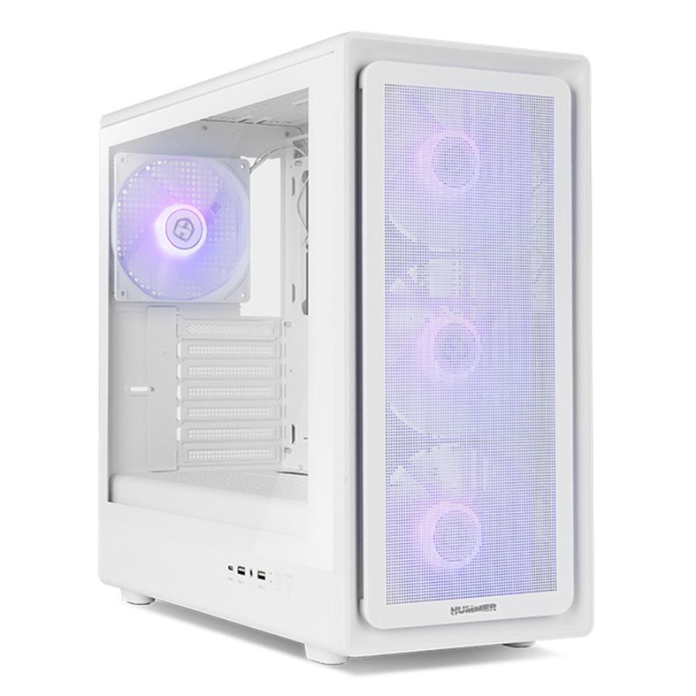 Caixa PC NOX Hummer Hyperflow Aero ARGB (ATX, ITX, micro ATX - Midi Tower - 17,4 cm - Branco)