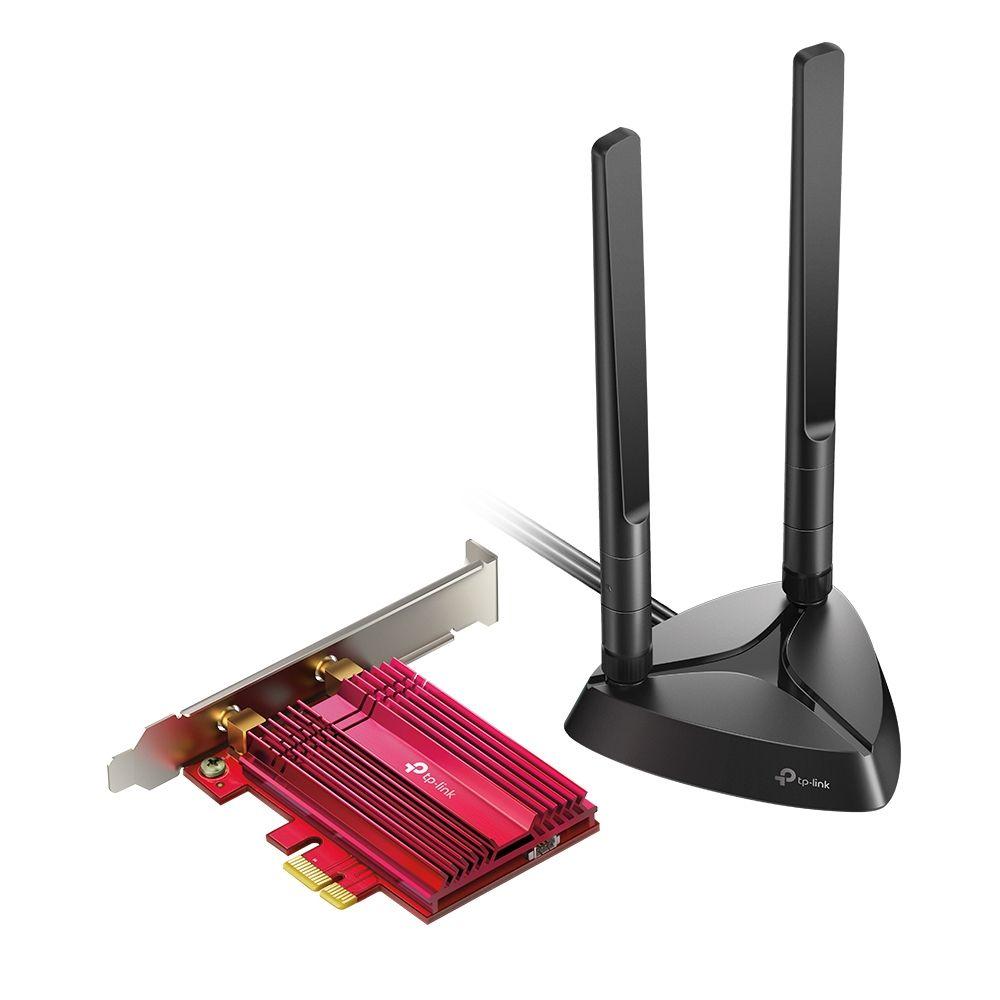 Placa de Rede PCIe TP-LINK Archer TX3000E (Wi-Fi 6 - 2402 Mbit/s - Banda dupla - Preto e Vermelho)