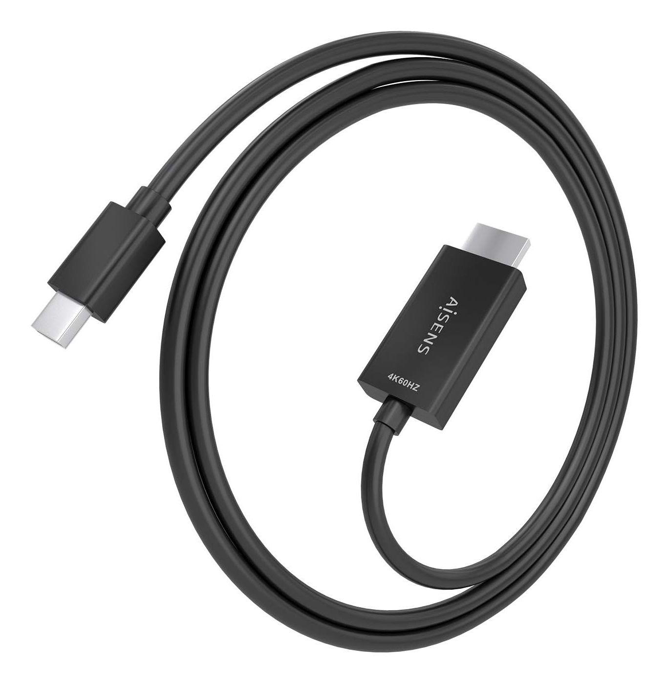 Cabo Conversor AISENS A125-0887 (1,5 m - HDMI Type A - Mini DisplayPort - Preto) — miniatura 2