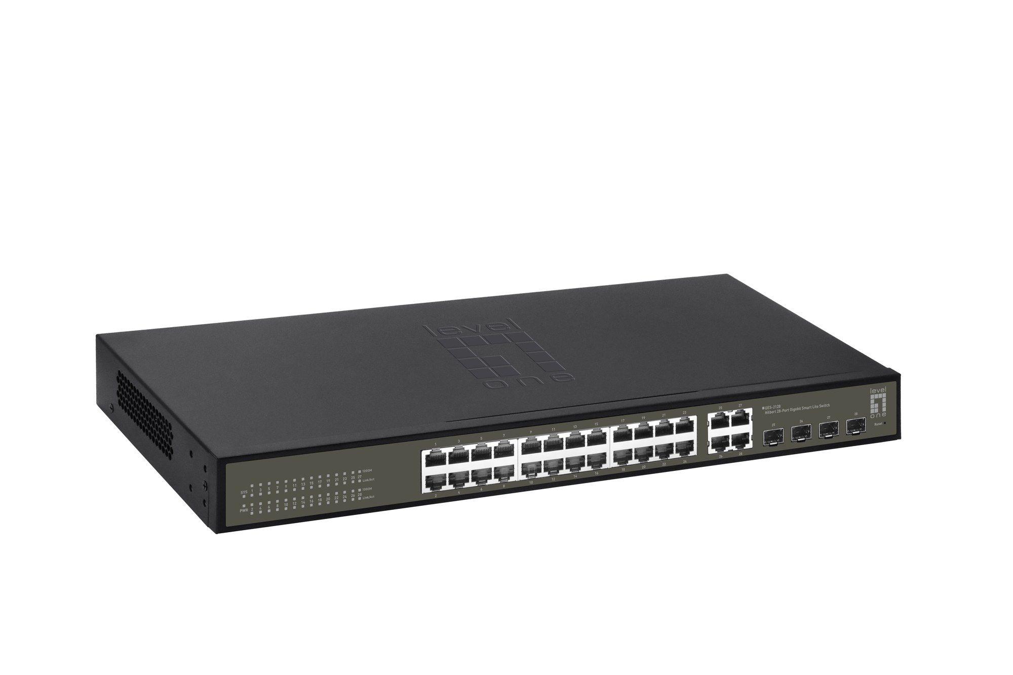 Switch Gerido LEVEL ONE GES-2128 (Gigabit Ethernet - 4,1 MB - 56 Gbit/s - Preto) — miniatura 4