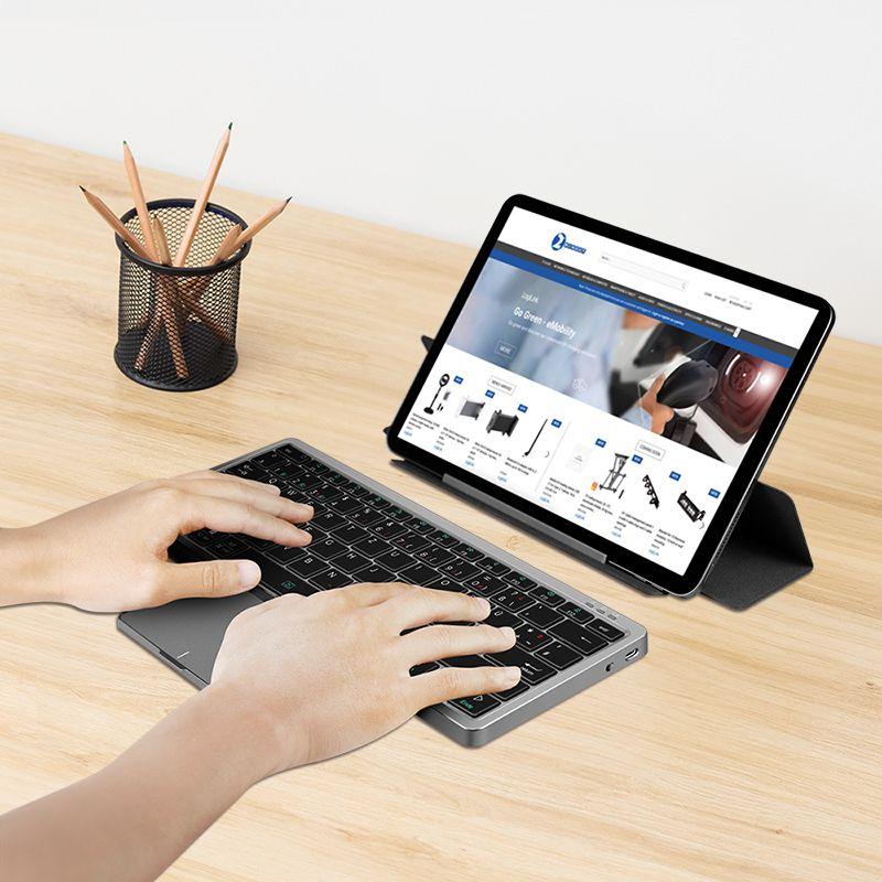 Teclado LOGILINK ID0214 (Alemão - Direito - Bluetooth - Cinzento) — miniatura 8