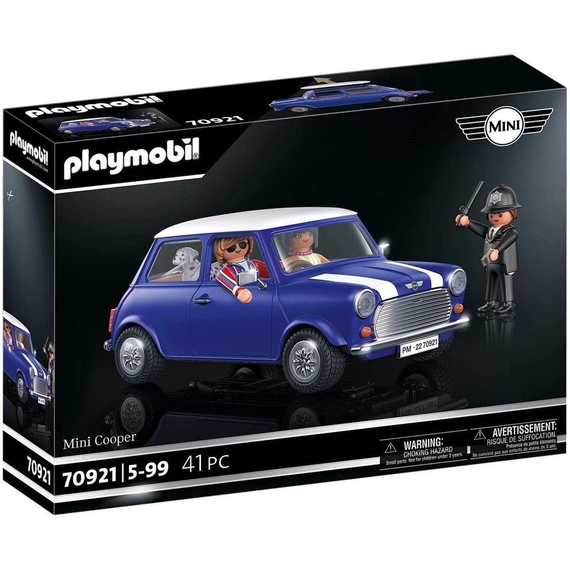 Carro PLAYMOBIL Mini Cooper 70921 (5 anos - Azul e Branco)