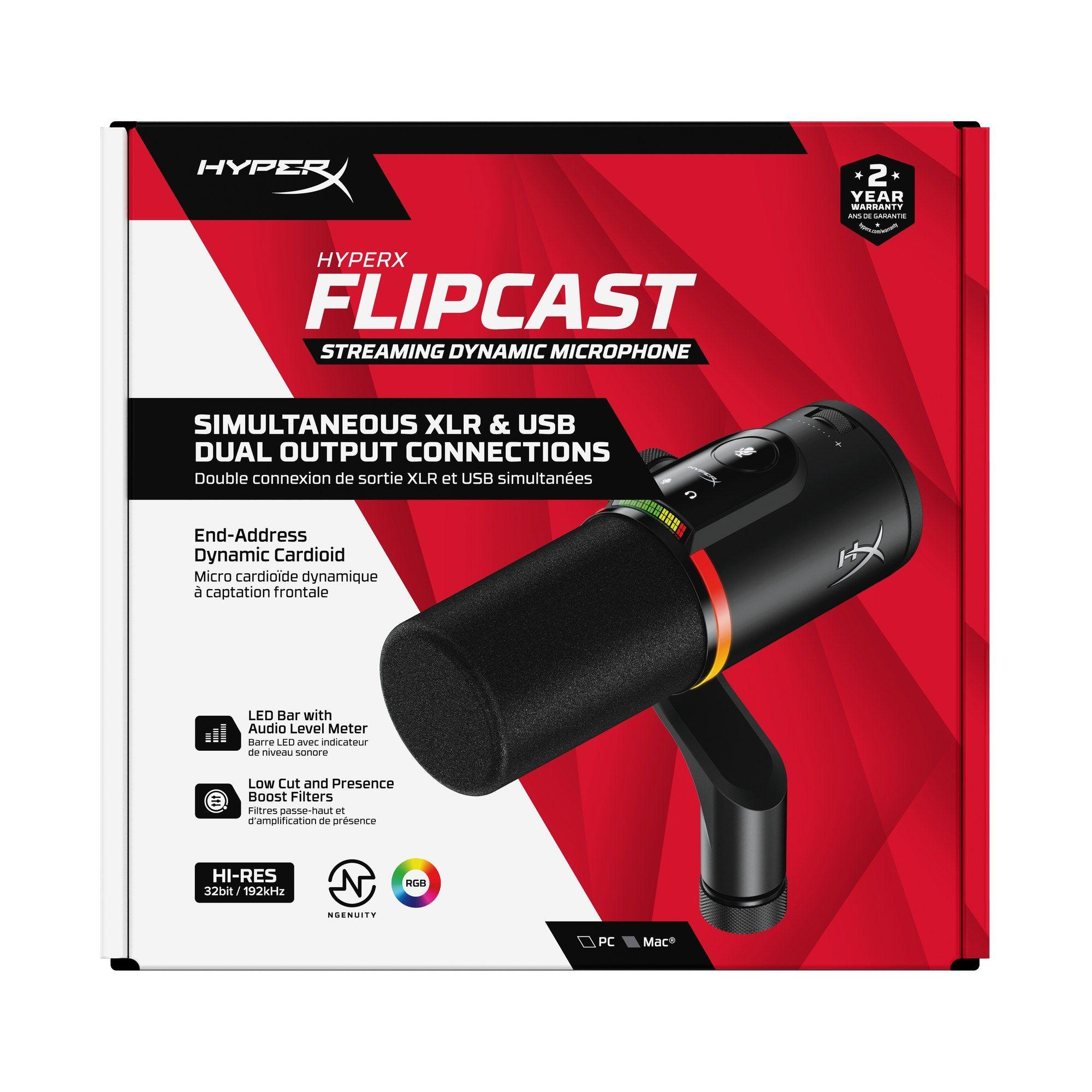 Microfone Dinâmico HYPERX FlipCast (Microfone dinâmico - Com fios - XLR/USB - Preto) — miniatura 11