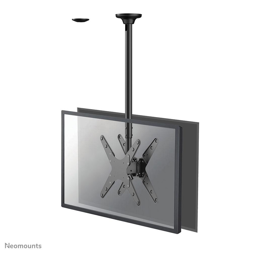 Suporte de Teto Duplo para TV NEOMOUNTS FPMA-C340DBLACK (400 x 400 mm - 100 x 100 mm - 190,5 cm - Preto)