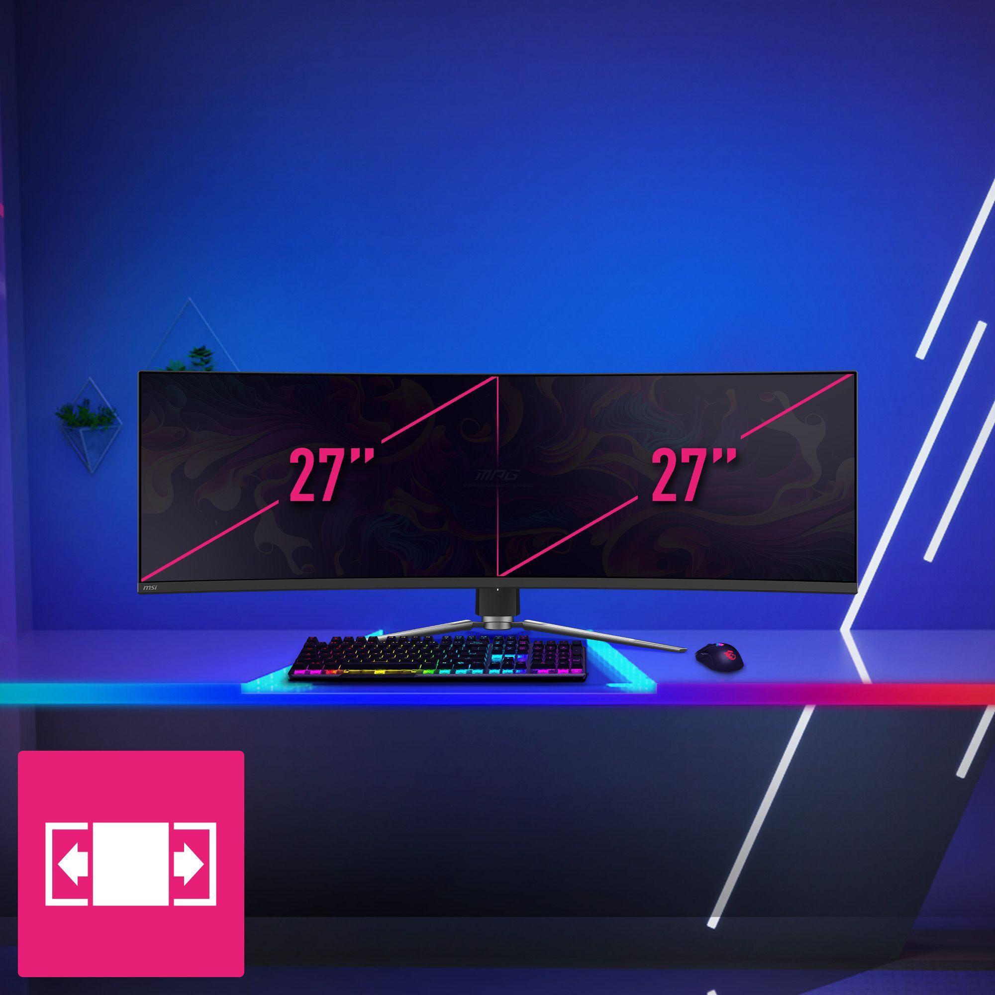 Monitor MSI MPG 491CQPDE QD-OLED (49" - QD-OLED - 144 Hz - Preto) — miniatura 8