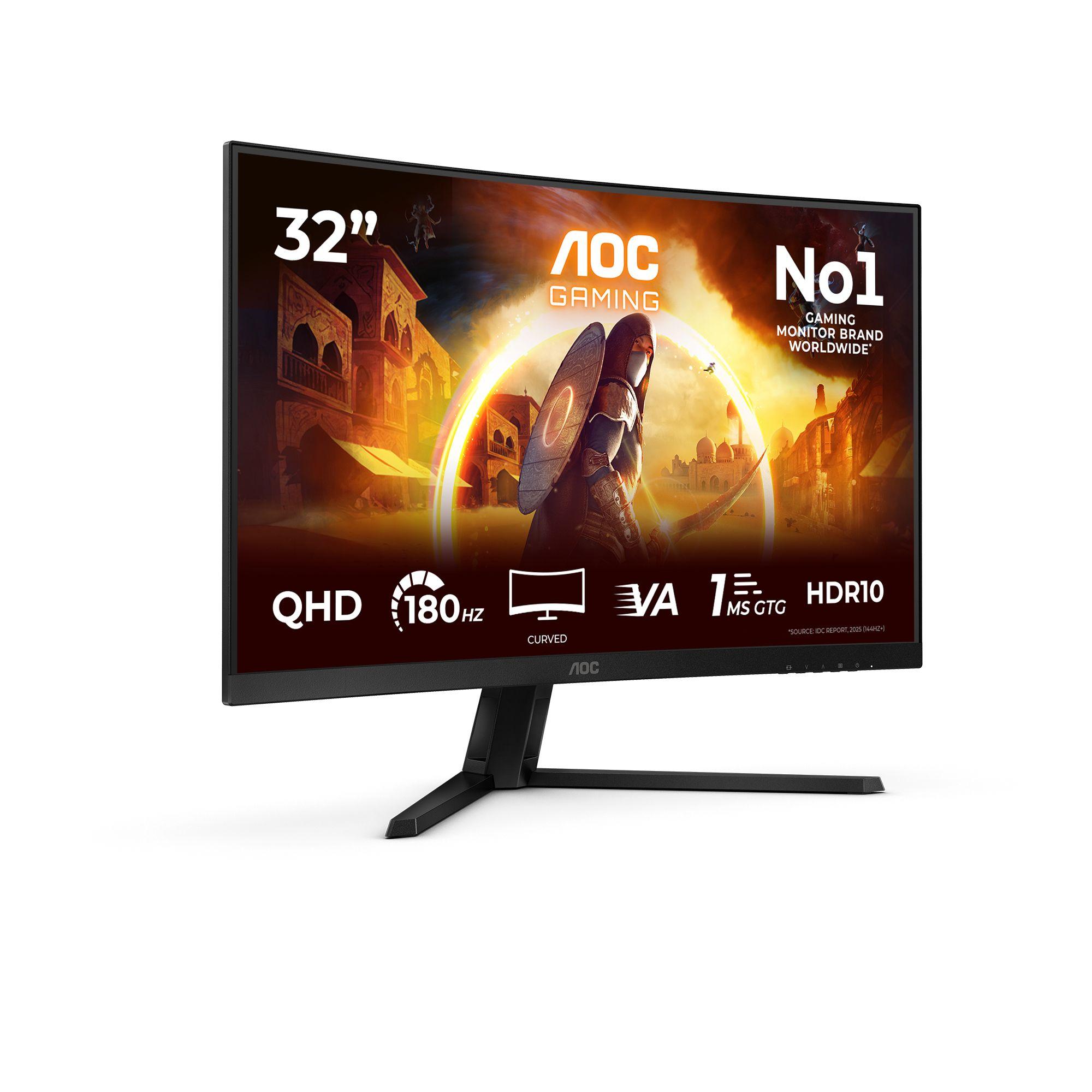 Monitor AOC CQ32G4VE (31,5" - Fast VA - 180 Hz - Preto/Cinzento) — miniatura 2