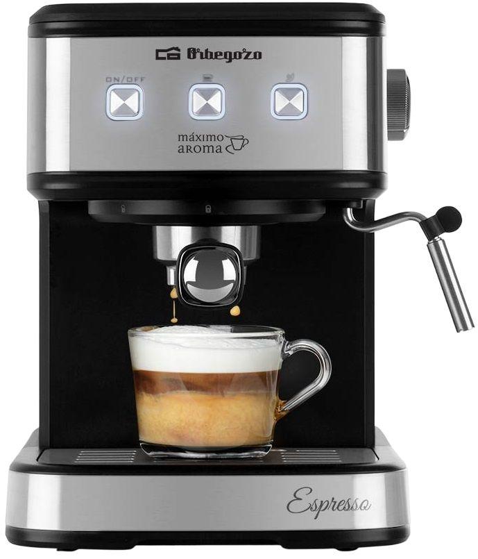 Máquina de Café Expresso ORBEGOZO EX 5210 (Café moído e monodoses - 1100 W - 20 bar - Preto/Inox) — miniatura 2