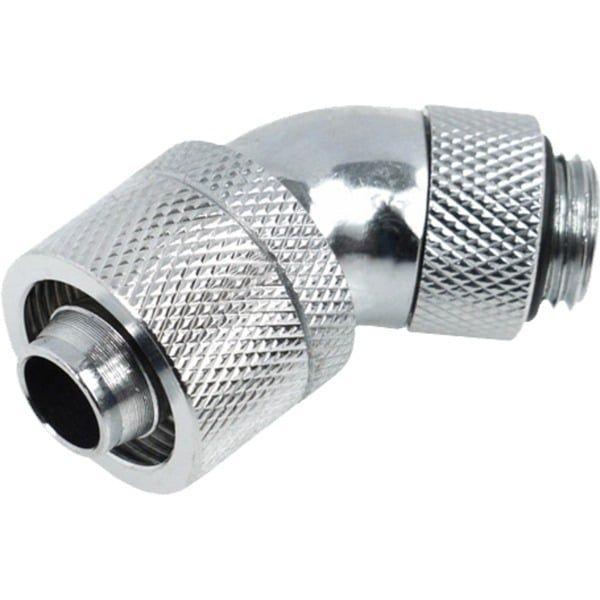 Conector de Compressão ALPHACOOL HF 16/10 17083 (G1/4 - 45° Giratório - Cromado) — miniatura 2