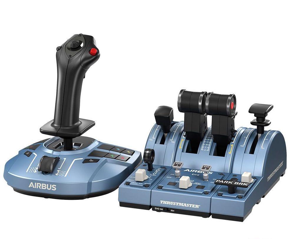 Joystick e Alavanca de Controlo do Motor THRUSTMASTER TCA Captain Pack X Airbus Edition (Xbox - Com fios - Preto e Azul)