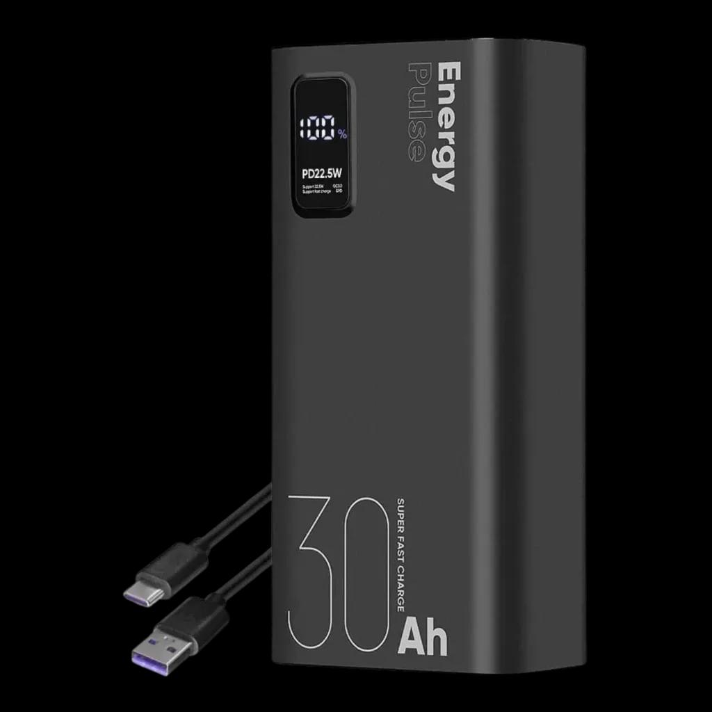 Powerbank OBAL:ME EnergyPulse (2x USB-A, 1x USB-C - Preto)