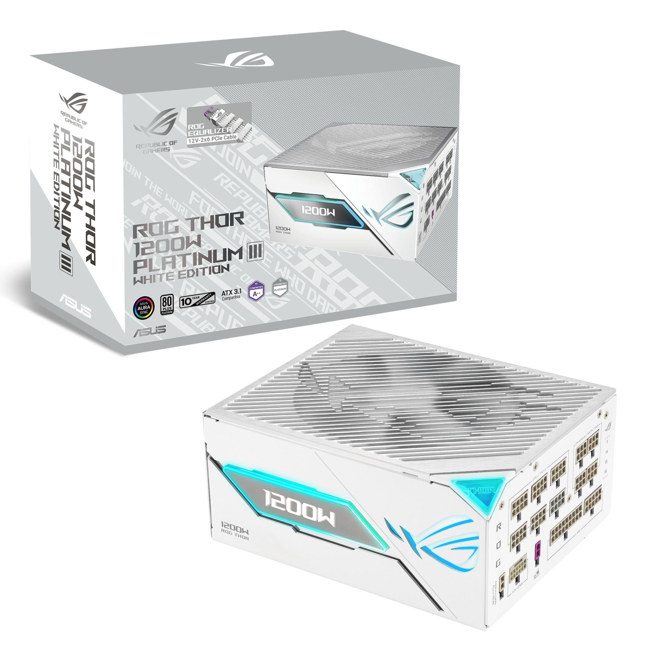Fonte de Alimentação ASUS ROG Thor 1200P3 White Gaming Edition (ATX - 1200 W - 80 Plus Platinum - Branco), miniatura 11
