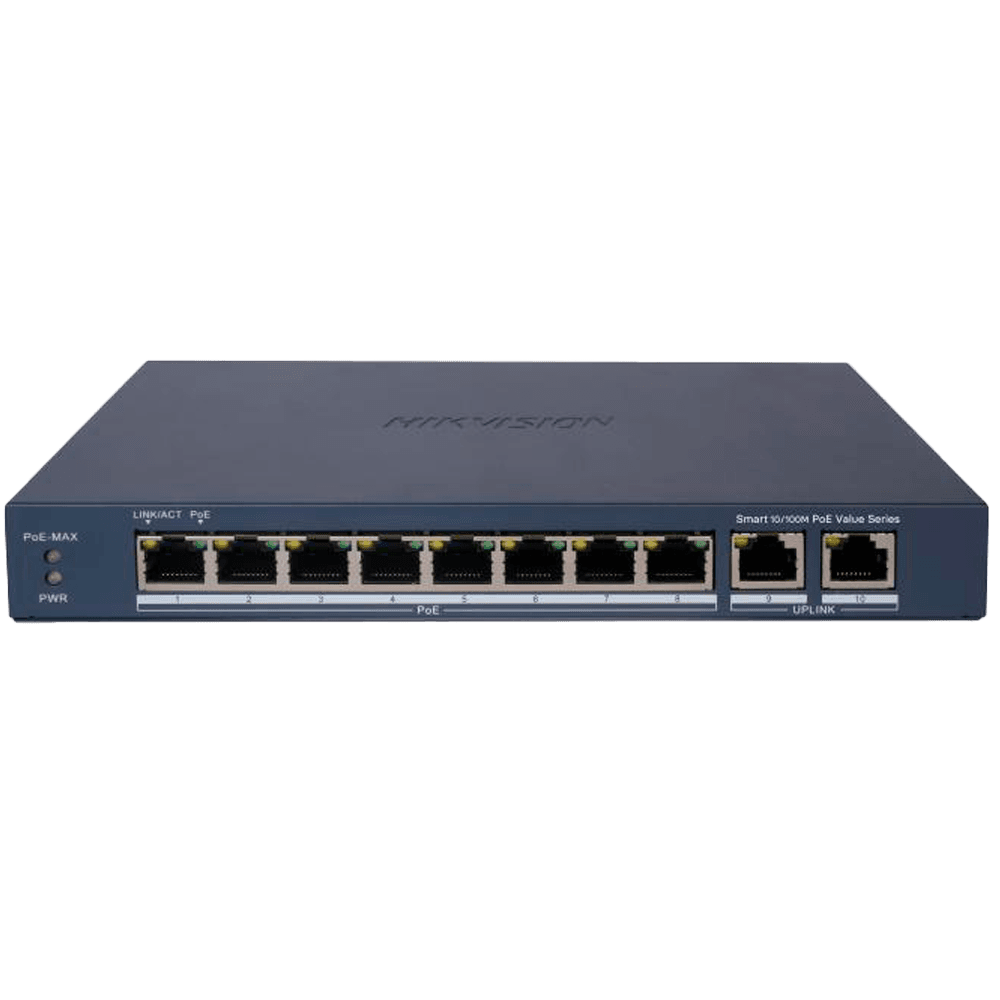 Switch PoE Gerível HIKVISION DS-3E1310P-EI/M (Gigabit Ethernet - 2 MB - 9,6 Gbit/s - Cinzento)