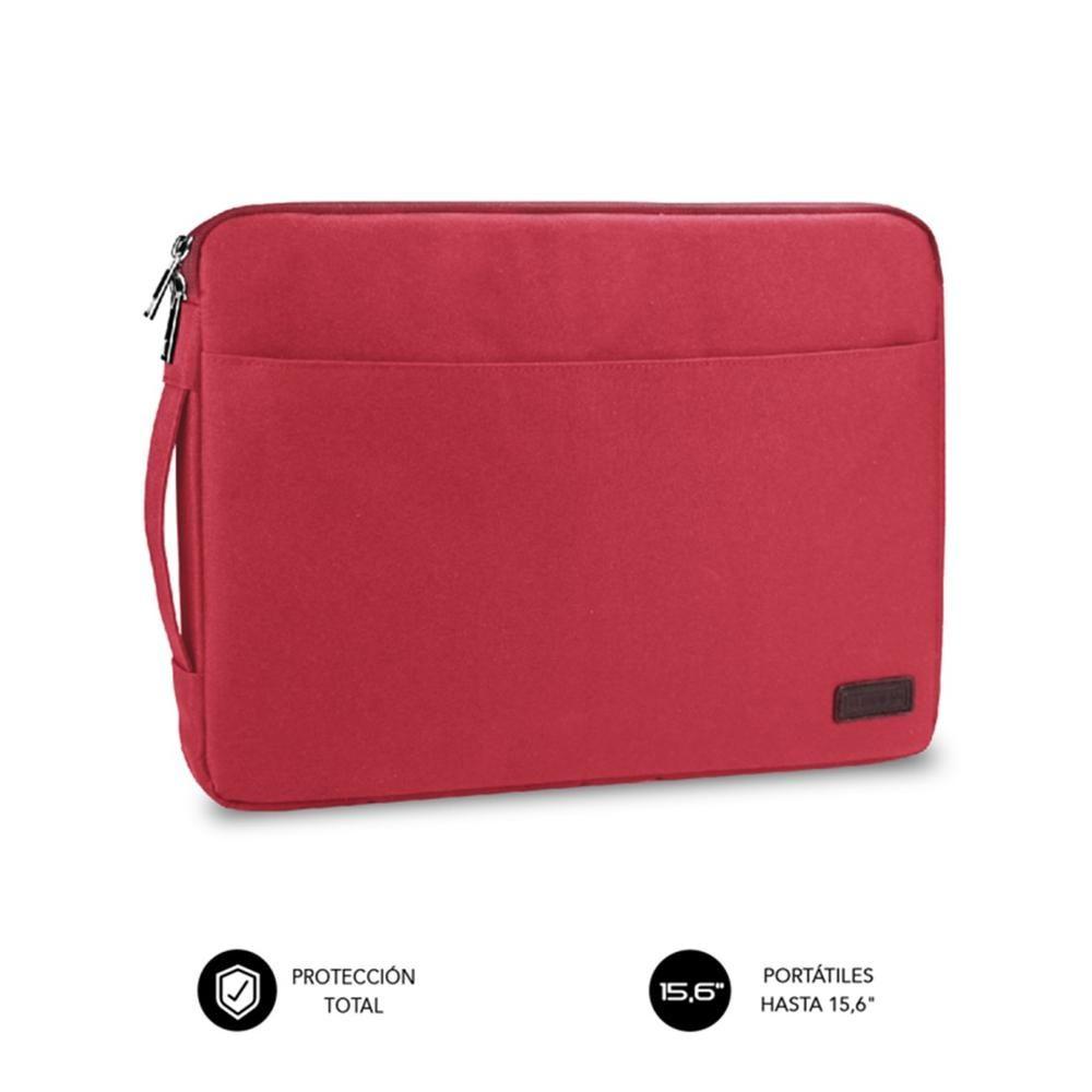 Bolsa para Portátil SUBBLIM Urban Laptop Sleeve (Poliéster - 15,6 polegadas - Altura 30 cm - Vermelho)