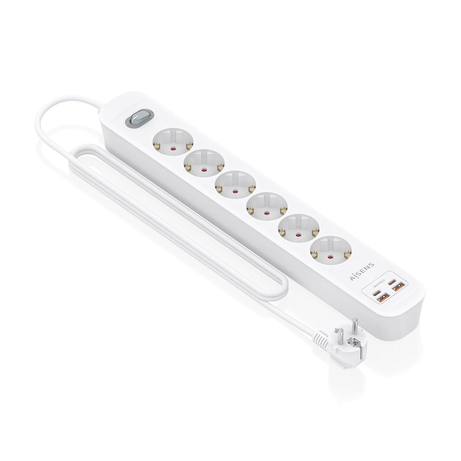 Extensão Elétrica AISENS ASPS-2A2C16-W (Cobre - Branco) — miniatura 2