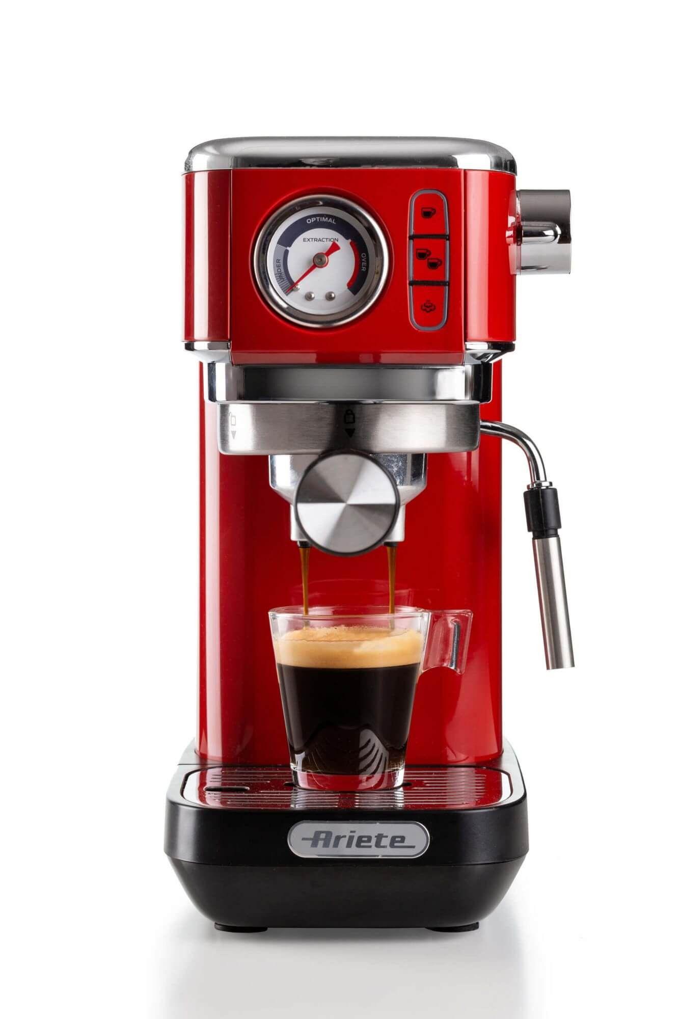 Máquina de Café Expresso ARIETE Moderna Line 1381/33 (1300 W - 15 bar - 1,1 l - Vermelho)