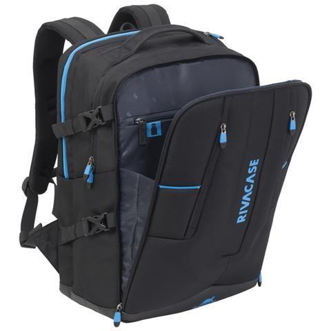 Mochila Gaming RIVACASE 7860 Borneo (17,3" - Resistente à água - Preto/Azul) — miniatura 3