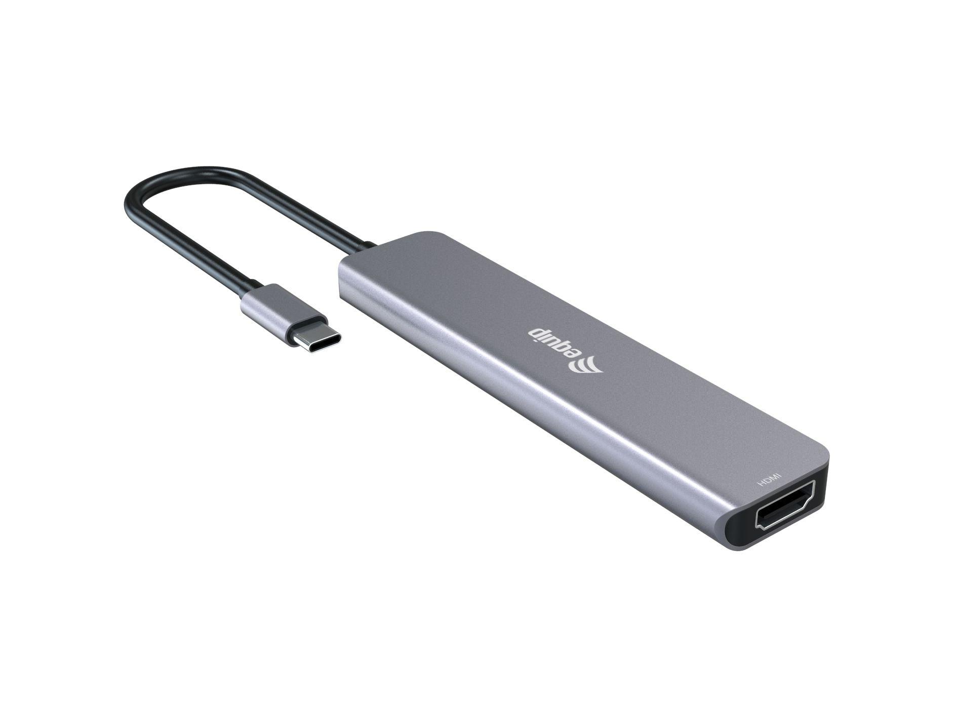 Base de Ligação USB-C EQUIP 133500 (0,25 m - USB 3.2 Gen 1 Type-C - Cinzento) — miniatura 2
