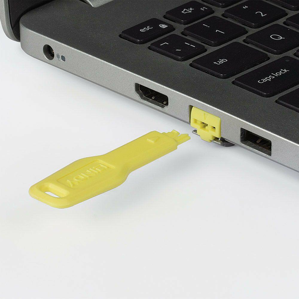 Bloqueador de Portas RJ-45 LINDY 47901 (20 unidades - Amarelo), miniatura 2