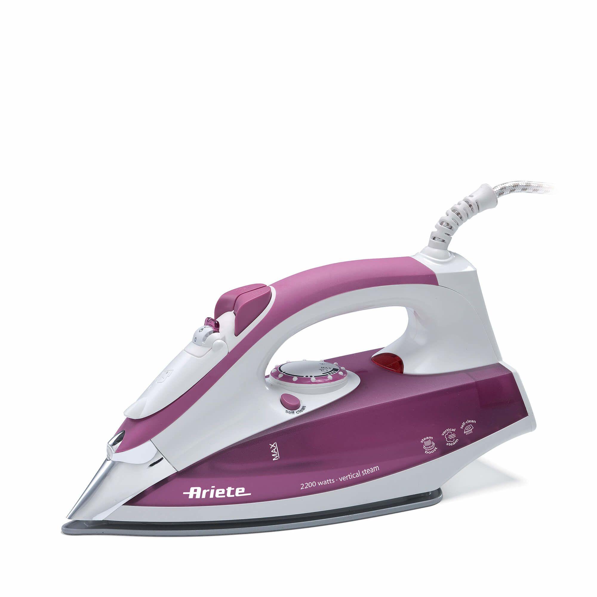 Ferro de Engomar ARIETE 6215/00 (2200 W - 0,28 l - Base em aço inoxidável - Roxo e Branco)