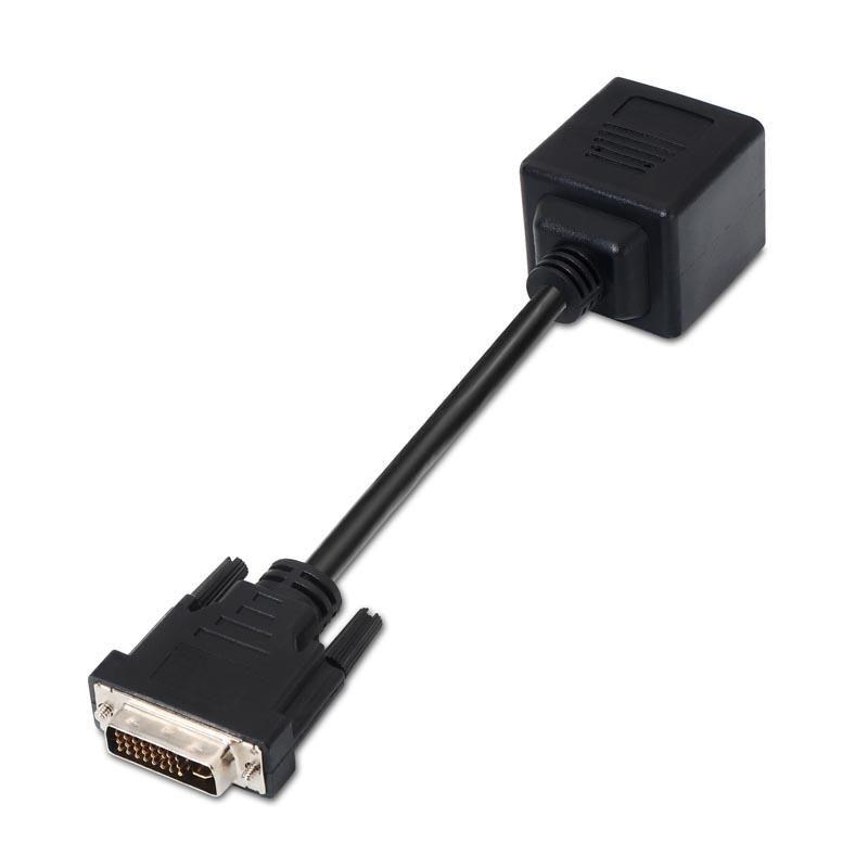Cabo Adaptador Bifurcador DVI para VGA NANOCABLE 10.15.1950 (0,2 m - 2x VGA - Preto), miniatura 3
