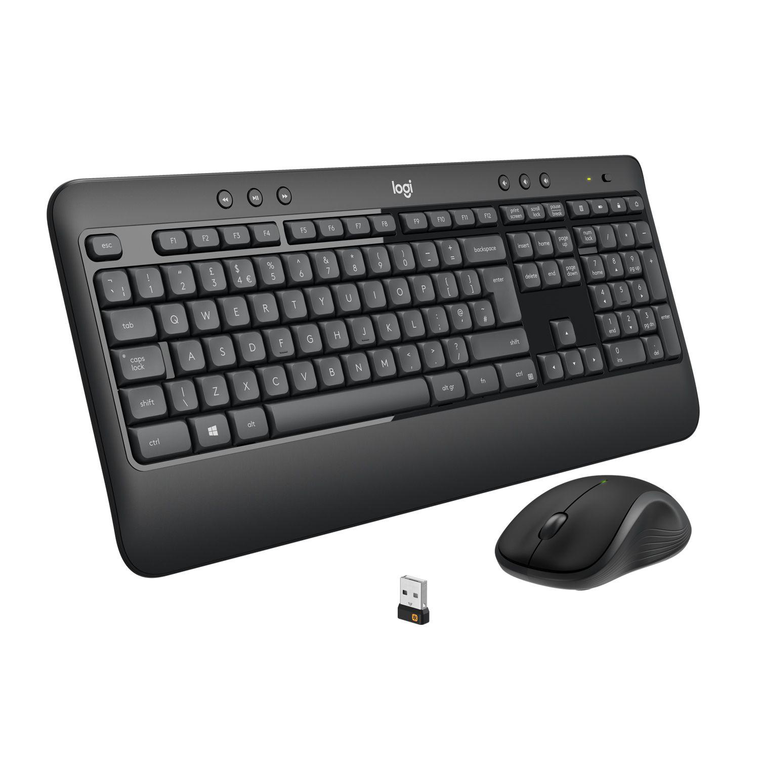 Conjunto de Teclado e Rato LOGITECH MK540 Advanced (Suíço - Interruptor de membrana - Tamanho completo - Preto) — miniatura 5