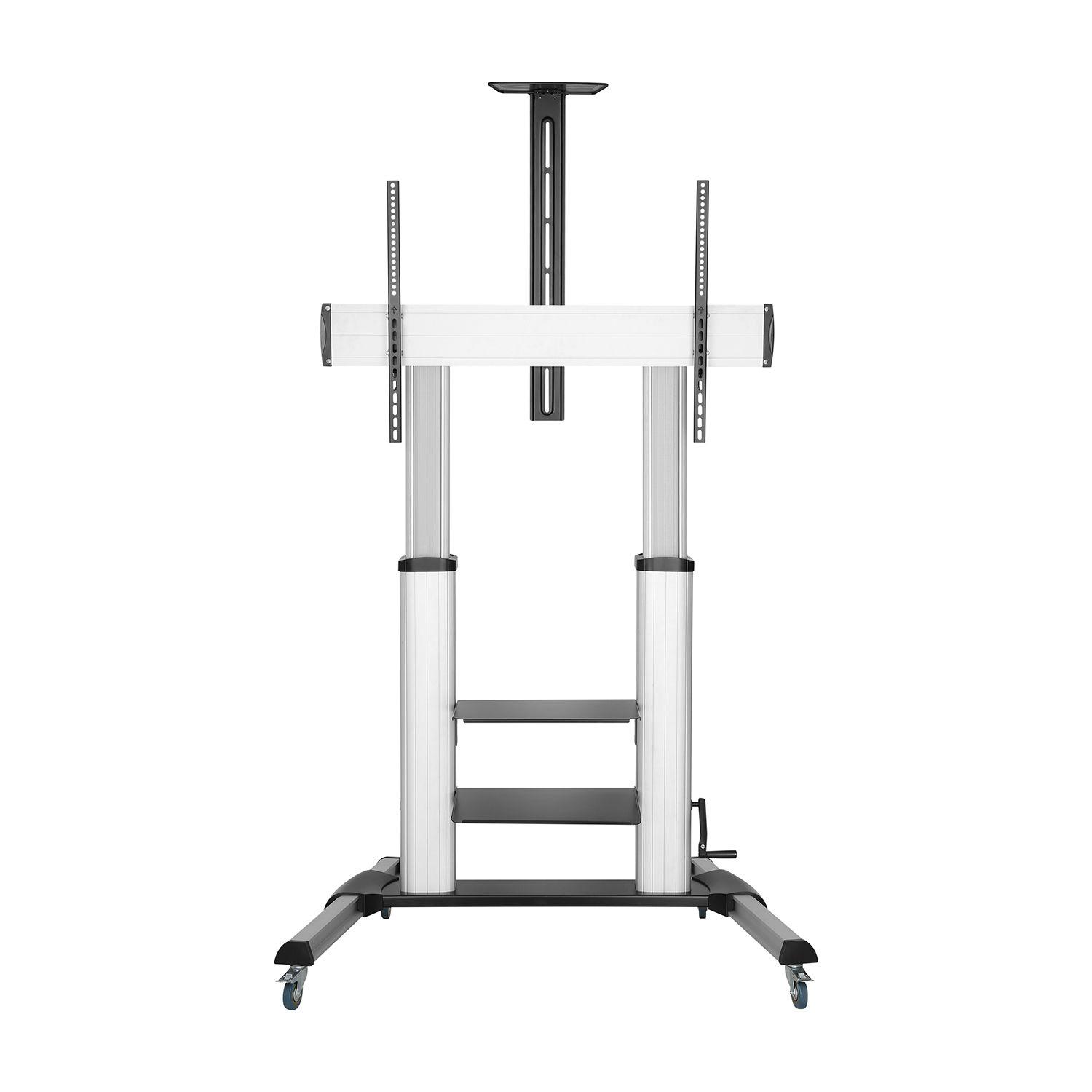 Suporte de Chão para TV AISENS FT100TE-125 (1000 x 600 mm - 200 x 200 mm - 2,54 m - Preto e Prateado)