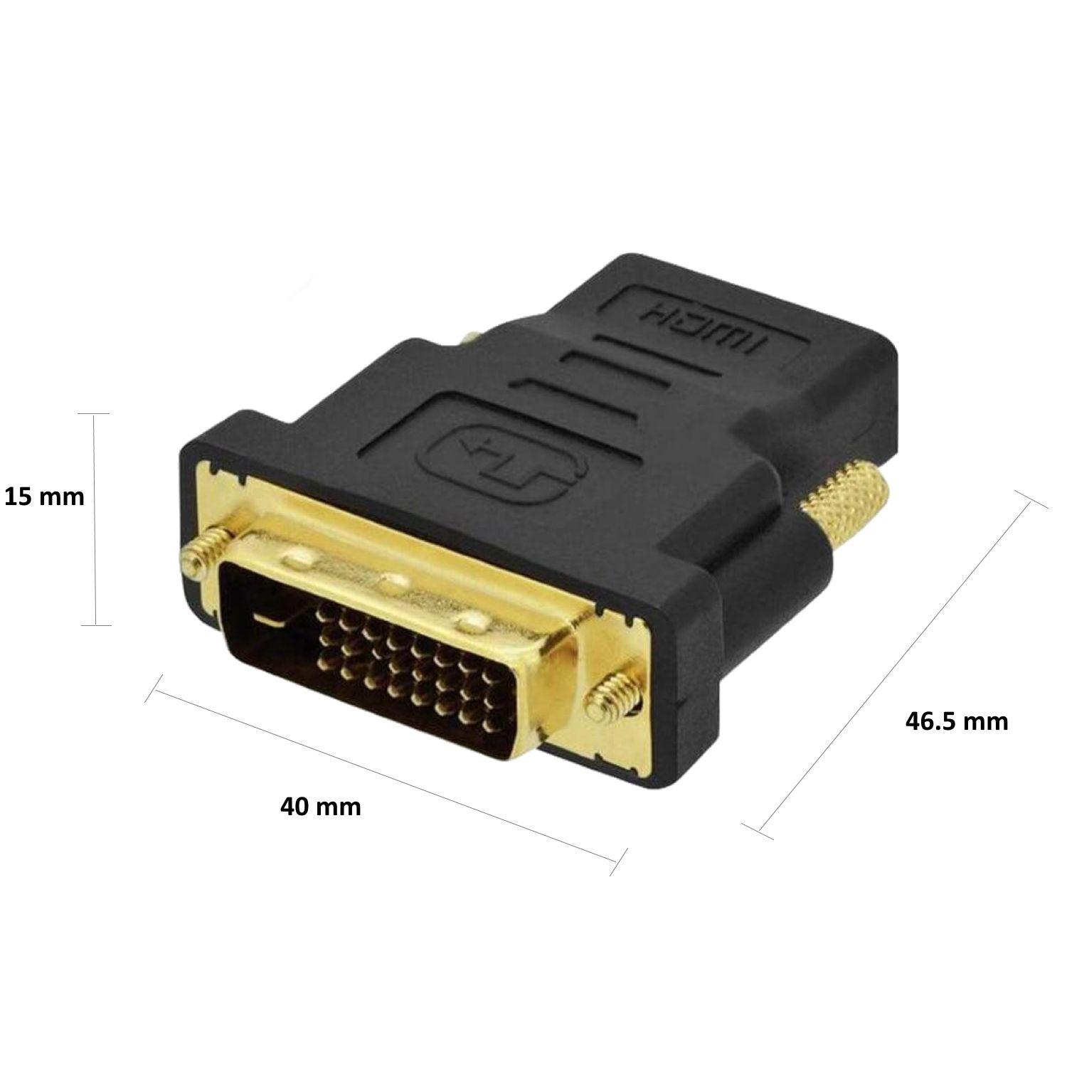 Adaptador DVI-D para HDMI EWENT EC1371 (DVI-D 24+1 - Preto) — miniatura 3