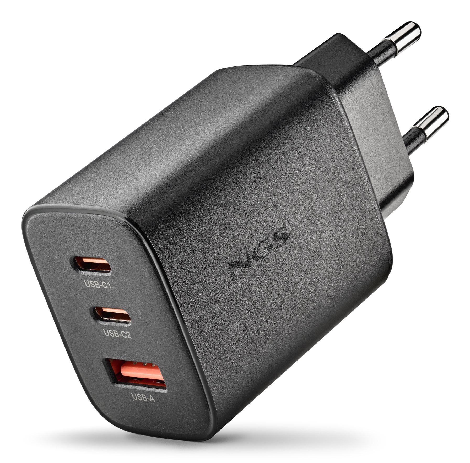 Carregador de Parede NGS ERA65WBLACK (65 W - 1.3 A - Preto)