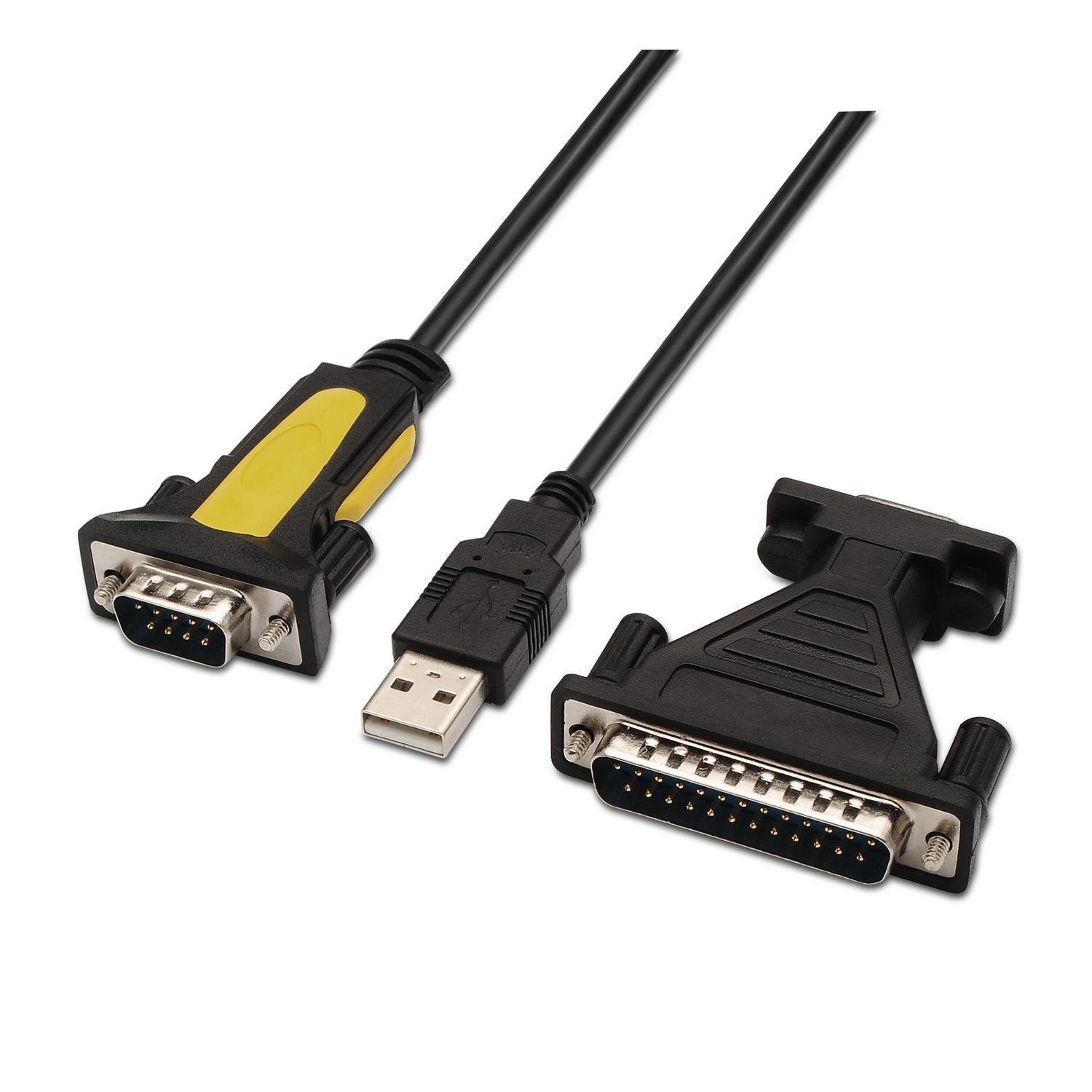 Cabo Conversor USB para Série AISENS A104-0039 (Preto)