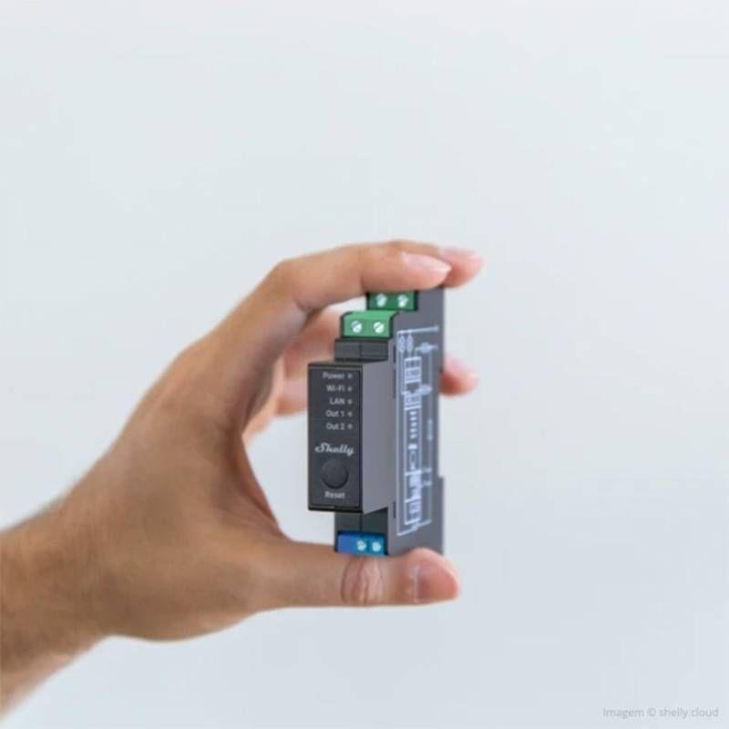Módulo de Automação SHELLY Pro 2PM (18,5 mm x 89,5 mm x 68,5 mm - Preto) — miniatura 3
