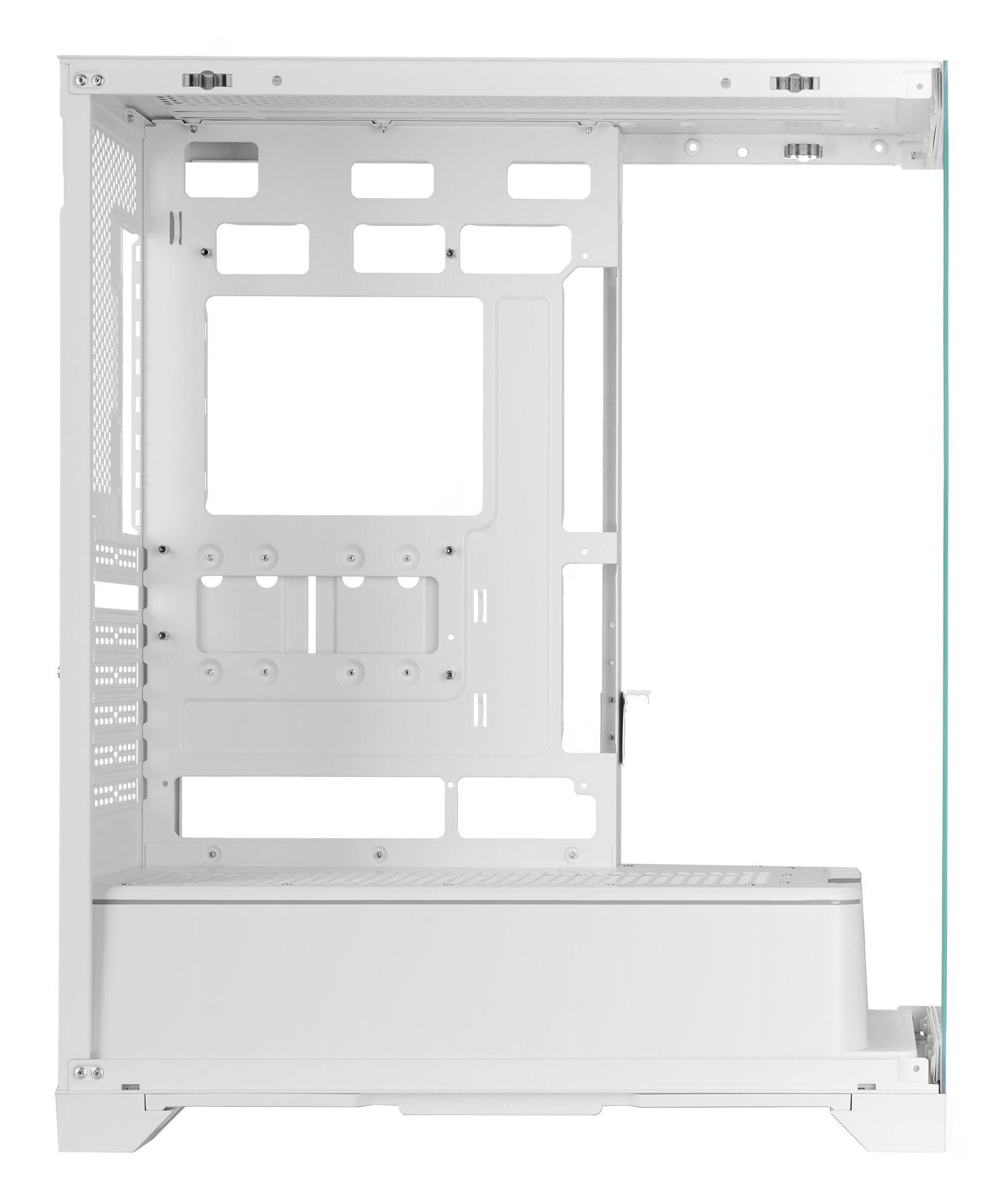 Caixa de Computador MARS GAMING MCPRISMAW (ATX, Micro ATX, Mini-ITX - Midi Tower - Vidro temperado - Branco) — miniatura 5