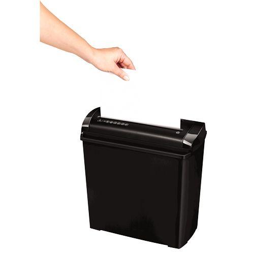 Destruidora de Papel FELLOWES P-25S (5 Folhas - Corte em Tiras 7 mm - Preto e Cinzento), miniatura 2