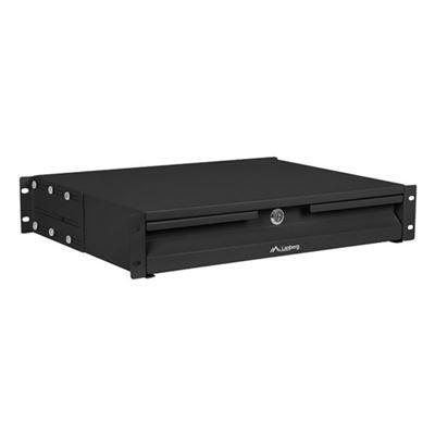 Gaveta para Rack LANBERG AK-2001-B (19" - 2U - 90 kg - Preto) — miniatura 3