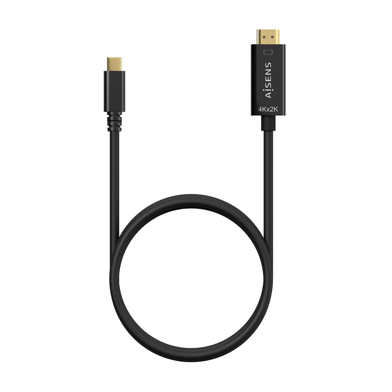 Cabo USB-C HDMI AISENS A109-0623 (0,8 m - USB Type-C - HDMI Type A - Preto) — miniatura 3